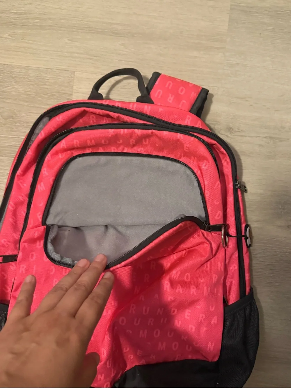 Under Armour Pink and Black Backpack